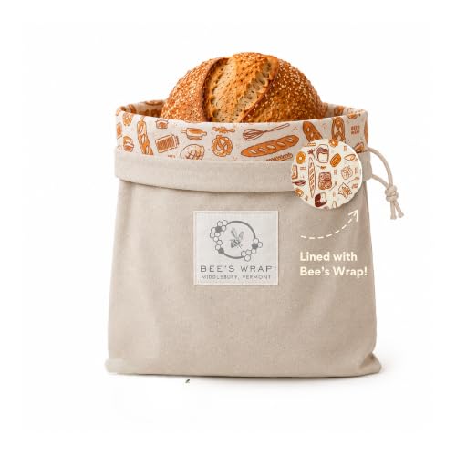 Bee's Wrap Beeswax Bread Bags, 1 Pack - Bakery Lane - color: Bakery Lane Lined, size: Pack of 1