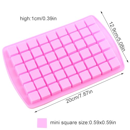 54 Cavity Square Silicone Candy Molds Set Of 2