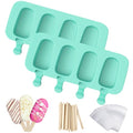 Ozera Popsicles Molds, 2 Pack Cake Pop Molds Homemade Cakesicle Maker Set - color: Green