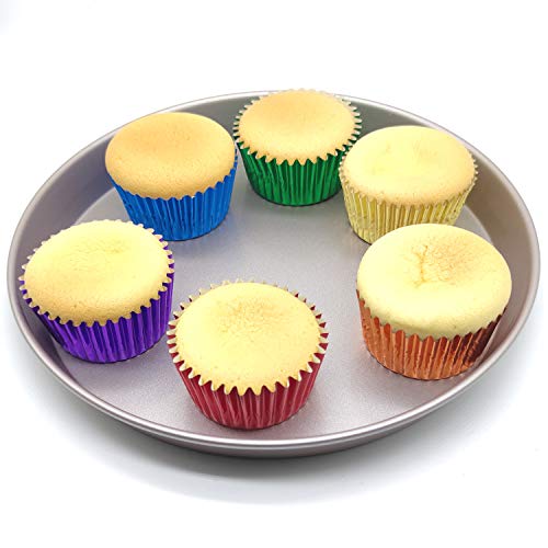 Rainbow 6 Bright Colors Standard Cupcake Liners Muffin Foil Paper Baking Cups, 120-Count - color: Rainbow