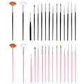 30pcs Cake Decorating Brushes, Food Safe Paint Brushes Kit (Pink & Black)