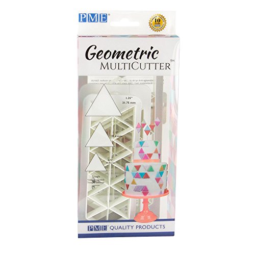 PME Geometric Multicutters for Cake Design - Triangle -, Set of 3 - size: Small, Medium & Large Size, style: Square