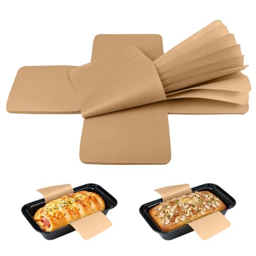 100 Pcs 9x5 in Loaf Pan Liners for Baking Bread Pan Parchment Paper - size: 9.85*5.12 inch