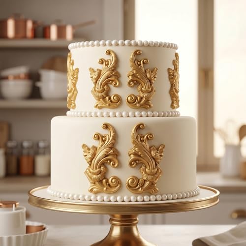 Baroque Style Curlicues Scroll Lace Fondant Silicone Molds - color: Style H