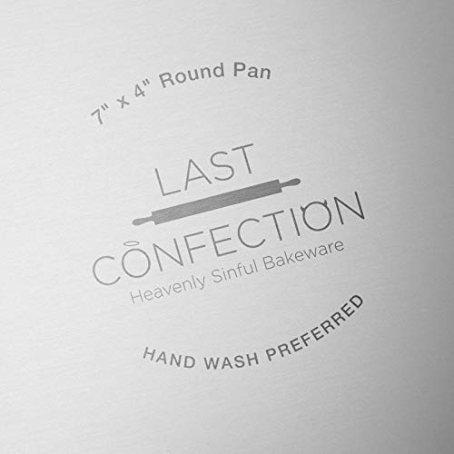 Last Confection 7" x 4" Round Cake Pan, Anodized Aluminum Cake Pan Baking Tin Mold, Professional Bakeware - size: 7" x 4"