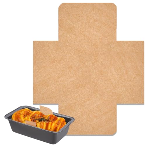 100Pcs Loaf Pan Liners, Bread Pan Parchment Liners for Baking Toast Bread, Cakes, Banana Bread, Cookies, Brown，Ideal for Parchment Paper for Baking Loaf Pans - size: Rectangular 10in