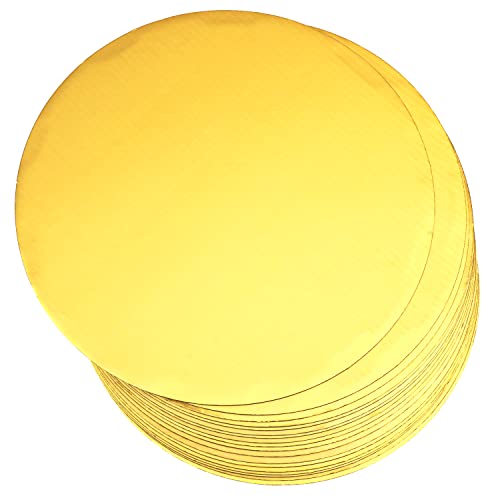qiqee 12 Inch Gold Cake Boards Round 40-Packs Circles Rounds Base Food-Grade Cardboard Cake Plate（Thinner But Stronger） - color: Gold, size: 12 inch / 40Pcs