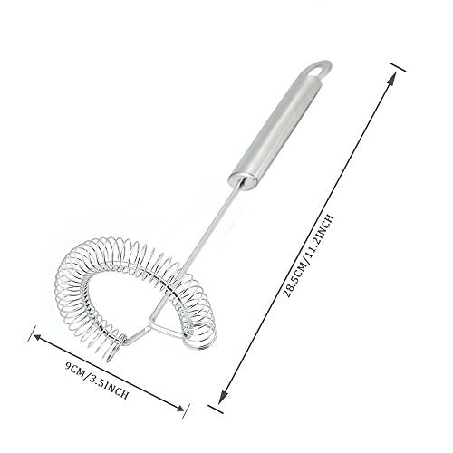 Whisk,Spiral Whisks Egg Beater for Blending Mixing Stirring, Non-Stick Stainless Steel Whisk,11.2 inch - size: Spiral Whisk
