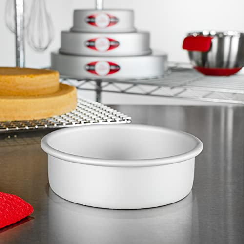 Fat Daddio's Anodized Aluminum Round Cake Pans, 2 Piece Set, 6 x 2 Inch - size: 6 x 2 Inch, Set of 2, style: Sets