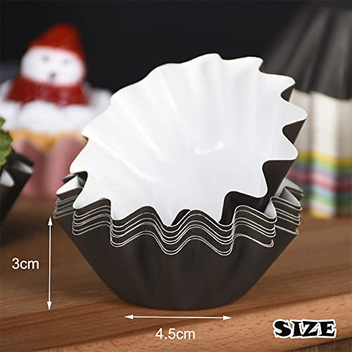100 PCS Baking Cups Cupcake Liner Flared Brioche Muffin Wrappers (Green) - color: Green, size: 100pcs