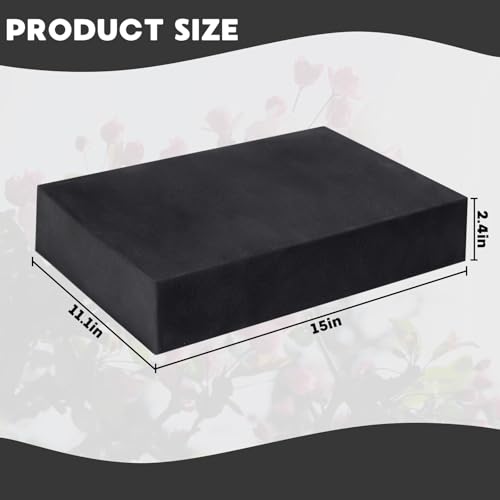 Prashent 3 Pcs Black Floral Foam Blocks for Artificial & Dried Flowers, Reusable & Water Resistant, Easy to Cut and Shape, Ideal for Home, Wedding, Events & DIY Crafts, 15”L x 11.1”W x 2.4”H - color: Black-3PCS-15"x 11.1"