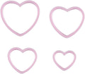 4 Pieces Heart Cookie Cutters Set Different Sizes Cookie Cutters Molds For Sandwiches Fondant Cakes Baking Gadgets Cookie Mold Dessert and Candy Sculpting Tools Decorating Tools