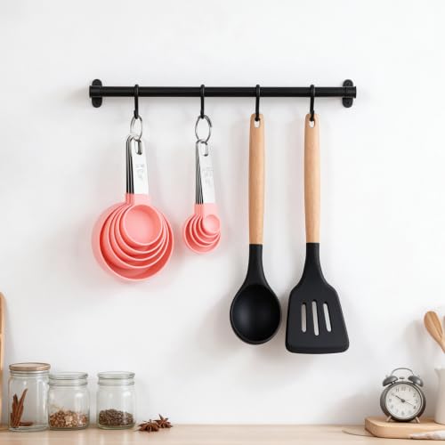 Measuring Cups and Spoons Set, 10-Piece with Stainless Steel Handles, Pink - color: Pink 10 Pcs