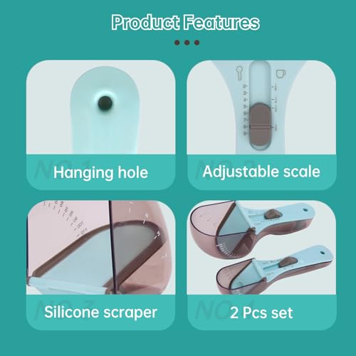 Adjustable Measuring Spoon Set – Multifunctional Cooking & Baking Scoop, Accurate Measurement, Easy to Clean, Includes 130ml & 30ml Spoons