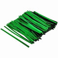 400 Pcs Metal Twist Ties 4 Inches Twist Straps for Bread Bags Candy Bags Snack Bags Halloween Party Cake Favor (Green) - color: Green