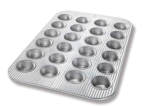 USA Pan Bakeware Mini Cupcake and Muffin Pan, Nonstick Quick Release Coating, 24-Well, Aluminized Steel - size: 24 Cup, style: Mini Muffin Pan
