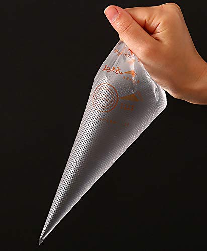 Piping Pastry Bag Pack of 100 Plastic Disposable Cream Pastry Bag Cake Icing Sugarcraft Cupcake Piping Decorating Tool For Baking Supplies (Medium 12''X11.8''X7.8'') - color: Medium 12''X11.8''X7.8''