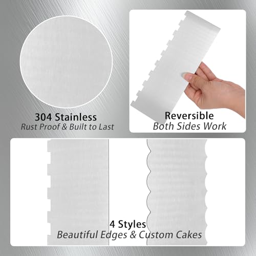 9 Inch Cake Scraper Smoother, Cake Decorating Tools for Buttercream