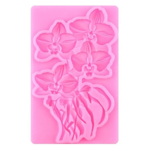 Orchid Flower Silicone Molds Phalaenopsis Fondant Mold Set of 2 - color: Style C