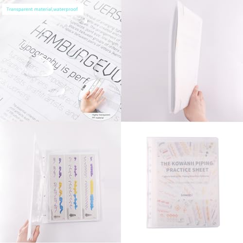 Piping Practice Sheets Reusable Cake Decorating Supplies - color: 250+ Pattern/ Waterproof