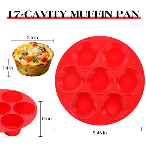 Silicone Muffin Pans for Air Fryer, Oven Baking Nonstick - size: 7-Cup