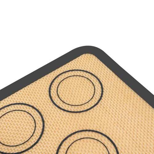 Silicone Baking Mat with 30 Macaron Circles, 41.9 x 29.5 cm, Gray