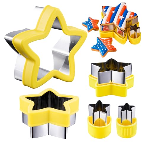 ETERSION Star Cookie Cutter 5 Pieces 5 Sizes 1" to 4"