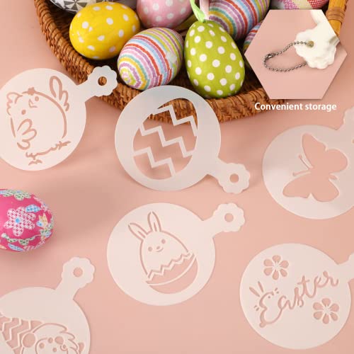 Easter Cookie Stencils 36 Reusable Egg Bunny Coffee Dessert Decor Templates - style: Easter Style