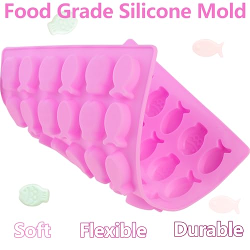 2 Pack Mini Fish Shaped Mold 36-Cavity Silicone Molds