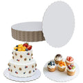 10 Inch Round White Scalloped Cake Boards 30 Packs
