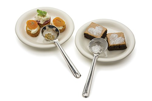 RSVP International Endurance Kitchen Collection, Stainless Steel Flour Sifter, Mini, 7x2x1", 2-Piece - size: Mini Sifter Set, Fine & Course, 2 Piece
