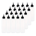 Kingrol 20-Pack Easy Squeeze Writer Bottles, 4 Ounces Soft Applicator Bottle for Paint, Glue, Glaze, DIY Craft, Art