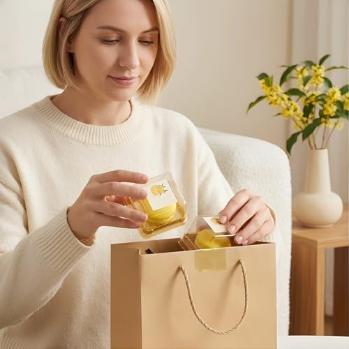 Housoutil 50Pack Mini Mooncake Box, Square Containers with Lids - 2.1inch