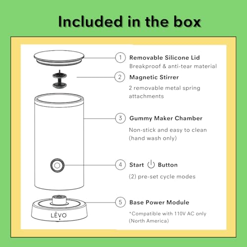 LEVO Gummy Candy Mixer - Hands-Free Infused Edible Mixer & Potent Gummy Candy Maker