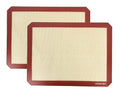 Silicone Baking Mats Set of 2, Half Sheet Nonstick Reusable Extra Thick Baking Sheet Liners for Cookies, Macarons, Bread, Pizza, Pastry, Red - color: Red, size: 16.5"L x 11.6"W