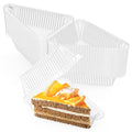 Goiio 100 Pieces Cake Slice Plastic Containers