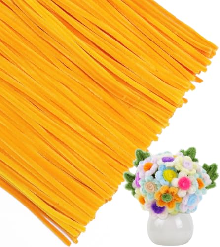 IOOLEEM Pipe Cleaners, 200pcs Golden Yellow for Sunflowers - color: Golden Yellow, size: 200 Count