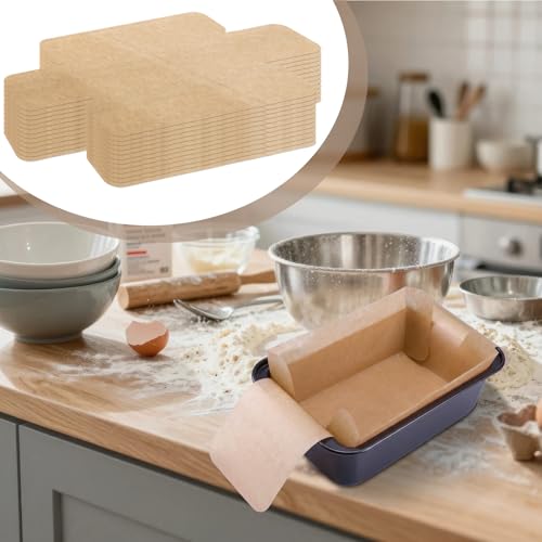 SiliFine 200 Pcs Loaf Pan Liners, Parchment Paper with Handles Bulk Pack