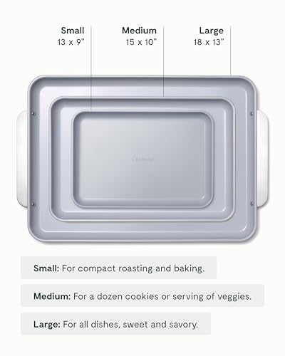 Caraway Non-Stick Ceramic Baking Sheet Trio - color: Black, size: Baking Sheet Trio