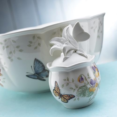 Lenox Butterfly Meadow Salad Bowl & Servers, 4.10 LB, Multi - style: Salad Bowls, Set of 3