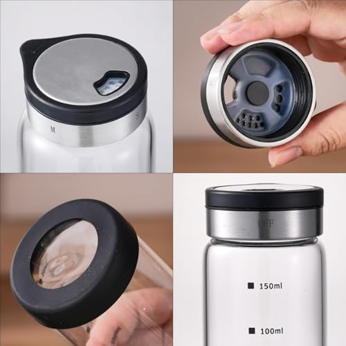 Verdental 6 oz Small Salt or Pepper Shaker, 4 Settings, S/M/Pour/OFF - size: 6 oz (2.3*4.3 in)