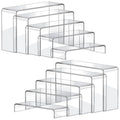 FUNFERY Acrylic Display Risers, 2 Set(7.8"L~8.2"L~8.6"L~9"L~9.3"L)Shelf - color: Clear, size: 10 Pcs