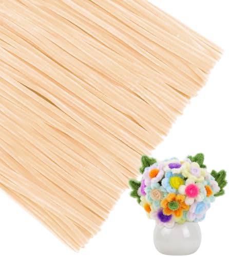 IOOLEEM Pipe Cleaners, 200pcs Pastel Skin Color Flower Chenille Stems - color: Pastel Skin, size: 200 Count