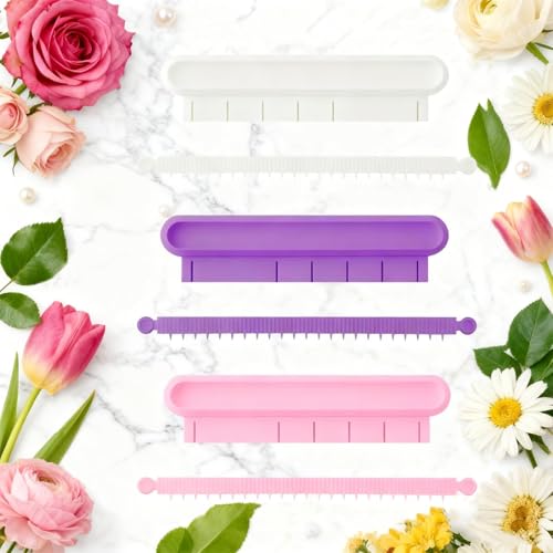 3PCS Fondant Cake Arc Ruler, Adjustable Premium Plastic Decorative Marking