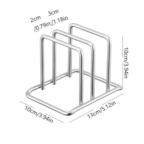 Leadigol Cutting Board Organizer, 2-Slot Stainless Steel Cutting Board Holder Stand Tray Baking Sheet Organizer Rack,Small Racks Storage Stand for Kitchen Cabinet Countertop Bakeware