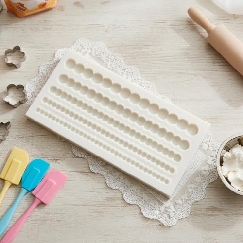 Pearl Fondant Molds, Silicone Cake Decoration Mold Pearls Chain