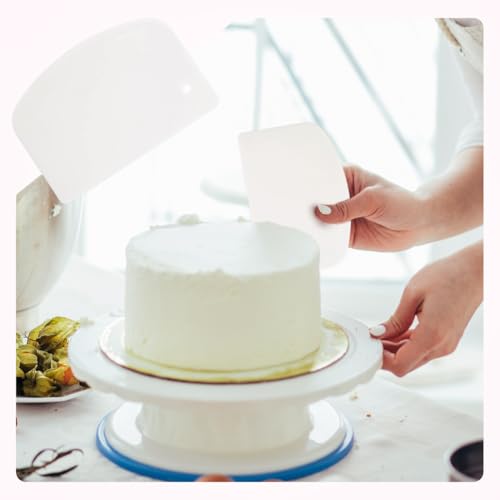 3 Pack Cake Arch Guide Tool with 3pcs Scrapers, Cake-Arc Ruler Writing Tools, Convenient for Controlling the Size and Position of the Arc, Convenient for Beginners to Use
