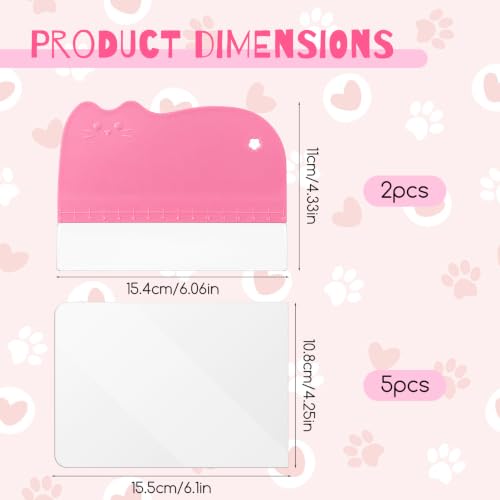 2 Pcs Cake Scraper Smoother Included 5 Transparent Scrapers