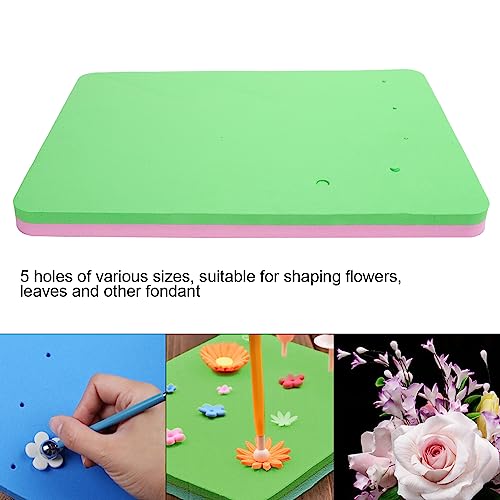 Gum Paste Foam Pad Fondant Foam Mat Food Grade Sponge Fondant Sponge Pad With 5 Holes Rectangular Fondant Cakeer Drying Mat Modeling Tool