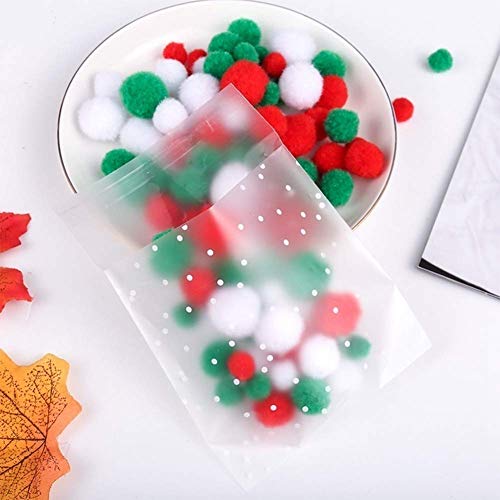 Self Adhesive Cookie Cellophane Treat Bags with Seal 5.5x5.5 Inches, 4 Mils Self Sealing Resealable Individual Plastic Packaging Bags with Thank You Labels for Gift Giving Party Favor Candy 100 Pcs - size: 5.5 x 5.5 Inches